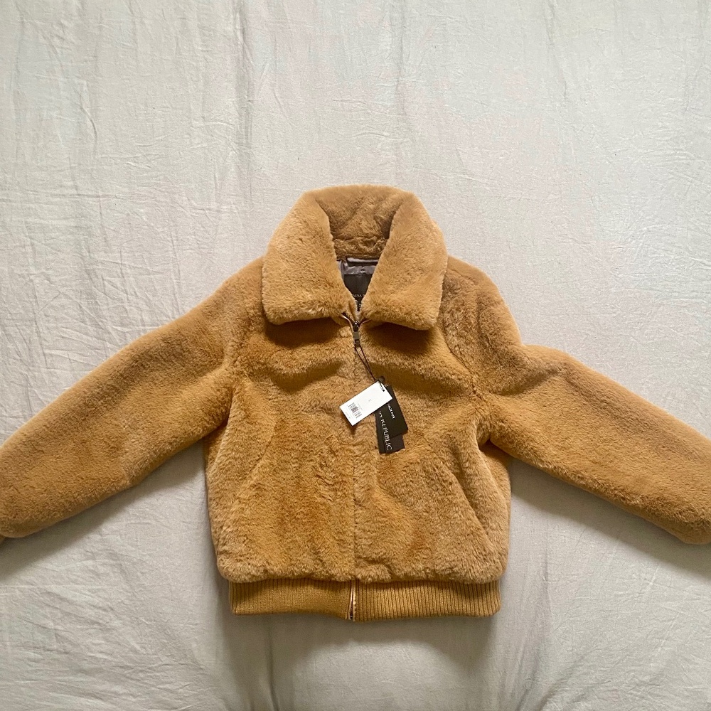 Banana Republic Faux Fur Bomber Jacket NWT